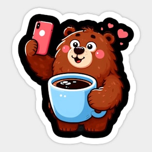 Coffee Bear Sticker